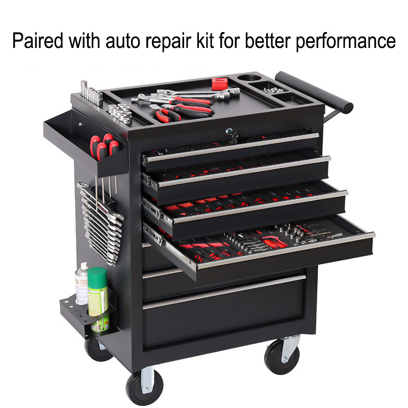 Workshop Tools Cabinet - 5-laden werkplaatswagen met gereedschapskist, multifunctioneel, voor