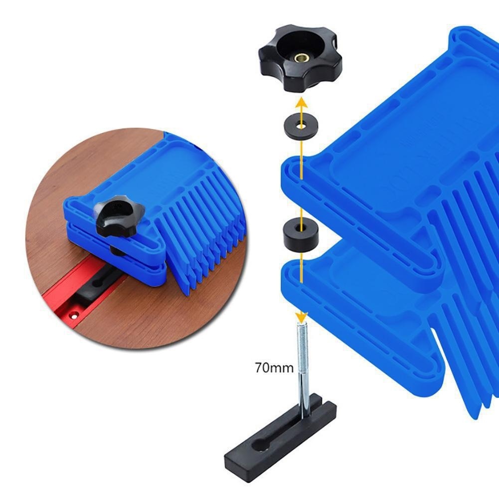 Workshop Tools Board - Blauw ABS Plastic Feather Board Set