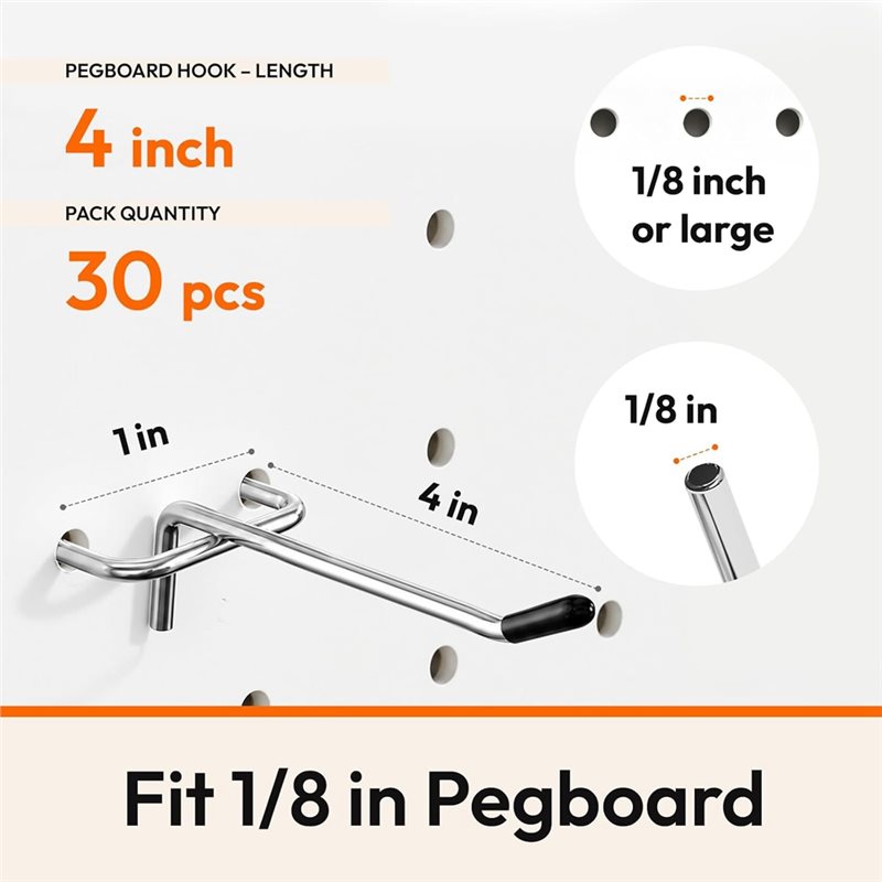 Pegboard-organizerhaken 30 stu - Workshop Tools Board recensie en prijs