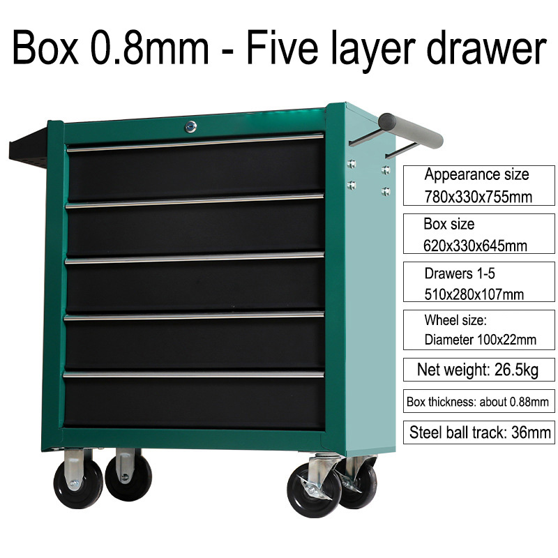 5-laden werkplaatswagen met ge - Workshop Tools Cabinet recensie en prijs